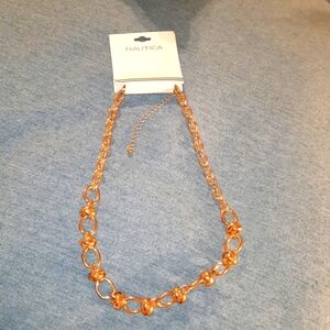 Adjustable Gold Chain Nautica necklace NWt
